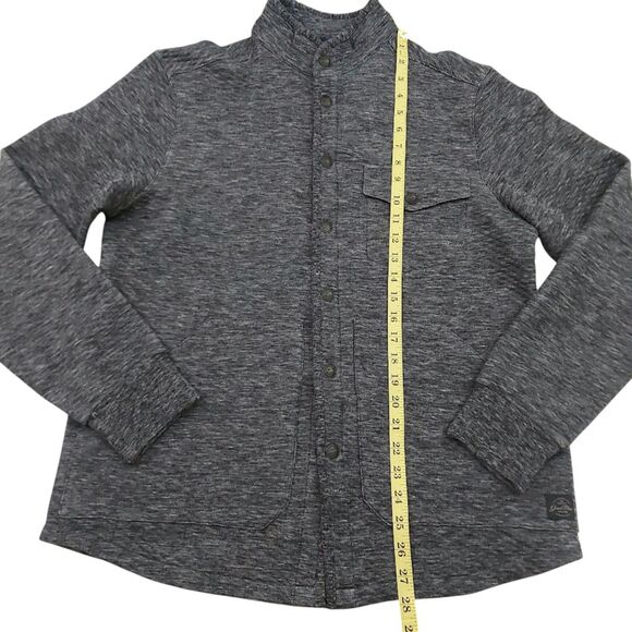 Good Man Quilted Jacket Mens Large Heathered Gray Snap Mock Neck Cotton Casual - Picture 12 of 12